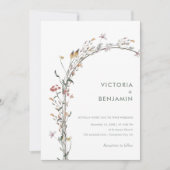 Chique Wildflower Arch Minimale Eenvoudige Moderne Kaart (Voorkant)