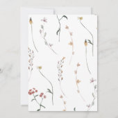 Chique Wildflower Arch Minimale Eenvoudige Moderne Kaart (Achterkant)