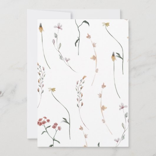 Chique Wildflower Arch Minimale Eenvoudige Moderne Kaart (Achterkant)