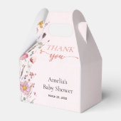 Chique Wildflower Baby shower Bedankdoosjes (Voorkant Zijde)