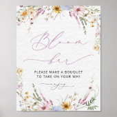 Chique Wildflower Bloom | Flower Bar-Poster Poster (Voorkant)