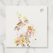 Chique Wildflower Mushroom Herfst Botanische bruil Bedankjes Labels (Achterkant)