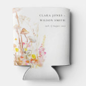 Chique Wildflower Mushroom Herfst Botanische bruil Blikjeskoeler (Achterkant)