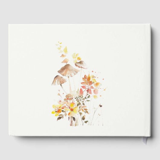 Chique Wildflower Mushroom Herfst Botanische bruil Gastenboek (Achterkant)