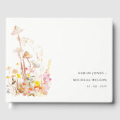 Chique Wildflower Mushroom Herfst Botanische bruil Gastenboek (Voorkant)