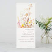 Chique Wildflower Mushroom Herfst Botanische bruil Kaart (Staand voorkant)