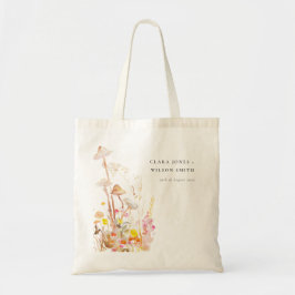 Chique Wildflower Mushroom Herfst Botanische bruil Tote Bag