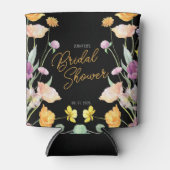 Chique Wildflower Script-Vrijgezellenfeest Blikjeskoeler (Voorkant)