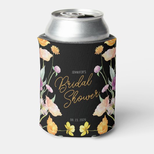 Chique Wildflower Script-Vrijgezellenfeest Blikjeskoeler (Blikje Achterkant)
