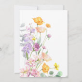 Chique Wildflower Script-Vrijgezellenfeest Kaart (Achterkant)