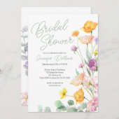 Chique Wildflower Script-Vrijgezellenfeest Kaart (Voorkant / Achterkant)