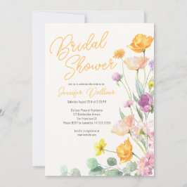 Chique Wildflower Script-Vrijgezellenfeest Kaart