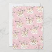 Chique Wildflower Tea Party Vrijgezellenfeest Kaart (Achterkant)