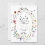 Chique Wildflower Vrijgezellenfeest Kaart (Voorkant)