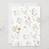 Chique Wildflower waar waren ze Vrijgezellenfeest  Kaart (Achterkant)