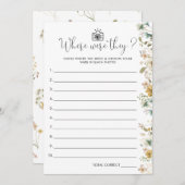 Chique Wildflower waar waren ze Vrijgezellenfeest  Kaart (Voorkant / Achterkant)