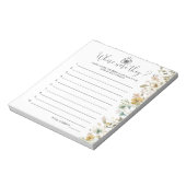 Chique Wildflower waar waren ze Vrijgezellenfeest Notitieblok (Linkerzijde)