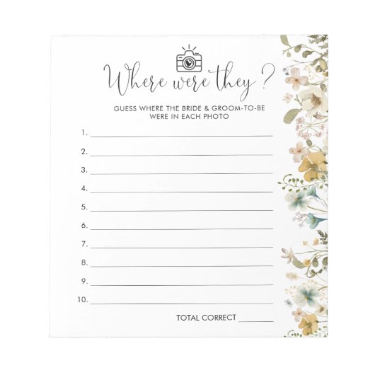 Chique Wildflower waar waren ze Vrijgezellenfeest Notitieblok (Voorkant)