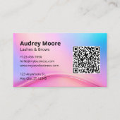 Chique wimpers wenkbrauwen visitekaartje (Voorkant)