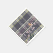 Chique Winter Check Floral Plaid Boerderij Servet (Hoek)