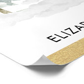 Chique Winter Wonderland Drive-Thru Baby Shower Pa Poster (Hoek)