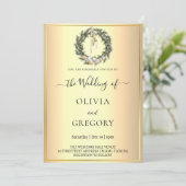 Chique winterbruiloft kaart (Staand voorkant)