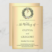 Chique winterbruiloft kaart (Voorkant / Achterkant)