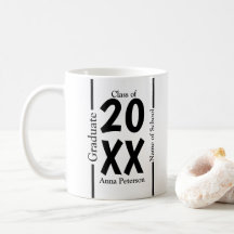 Chique wit en zwart aangepaste Afstuderen