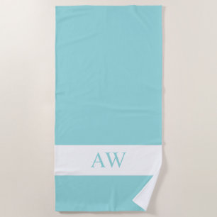 Chique wit gebloemd monogram strandlaken