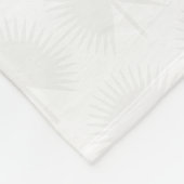 Chique wit goud anahaw blad script monogram fleece deken (Hoek)