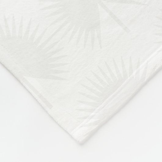 Chique wit goud anahaw blad script monogram fleece deken (Hoek)