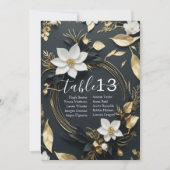 Chique wit goud bloemenkrans bruiloft tafel nummer (Voorkant)