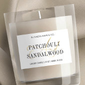 Chique Wit & Goud Moderne Kaarsenpot Productlabel Voedselcontainer Etiket