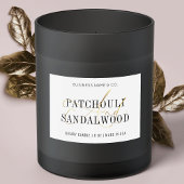 Chique Wit & Goud Moderne Kaarsenpot Productlabel Voedselcontainer Etiket