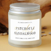 Chique Wit & Goud Moderne Kaarsenpot Productlabel Voedselcontainer Etiket