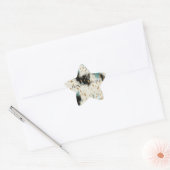 Chique wit goud turquoise zwart Koeienhuid Ster Sticker (Envelop)