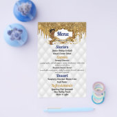Chique Wit|Gouden Drip Glitter Afrikaanse Prins Me Flyer (Enkel)