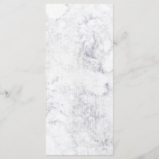 Chique wit & grijs marmer bruiloft menu (Achterkant)