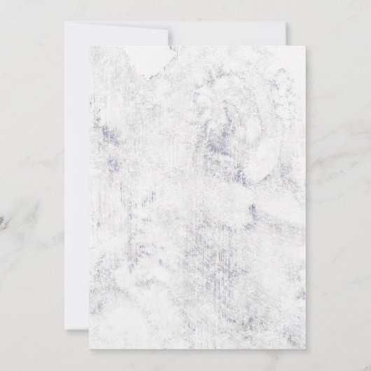 Chique wit & grijs marmer bruiloft uitnodigingen (Achterkant)