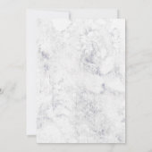 Chique wit & grijs marmeren bruids douche uitnodig kaart (Achterkant)