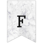 Chique wit & grijs marmeren bruiloft voor altijd vlaggetjes (Tweede vlag)