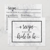 Chique Wit & Grijs Marmeren Vrijgezellenfeest Rece Briefkaart (Voorkant / Achterkant)