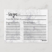 Chique Wit & Grijs Marmeren Vrijgezellenfeest Rece Briefkaart (Achterkant)