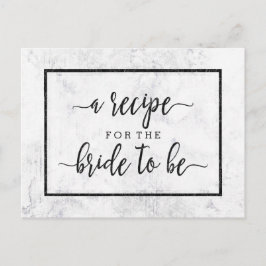 Chique Wit & Grijs Marmeren Vrijgezellenfeest Rece Briefkaart