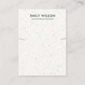 CHIQUE WIT GRIJS TERRAZZO KETTING ARMBAND DISPLAY VISITEKAARTJE (Voorkant)