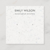 CHIQUE WIT GRIJS TERRAZZO STUD OORBEL DISPLAY KAAR VIERKANTE VISITEKAARTJE (Voorkant)