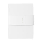 Chique wit & groen paar script bruiloft uitnodigingen wikkel (Achterkant Voorbeeld)