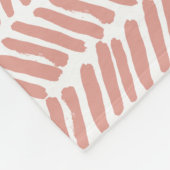 Chique wit koraal blush roze Abstract Chevron Art Fleece Deken (Hoek)
