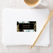 Chique wit marmer gouden folie verf textuur verjaa etiket (Insitu)