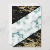 Chique wit marmer gouden folie verf textuur verjaa kaart (Achterkant)